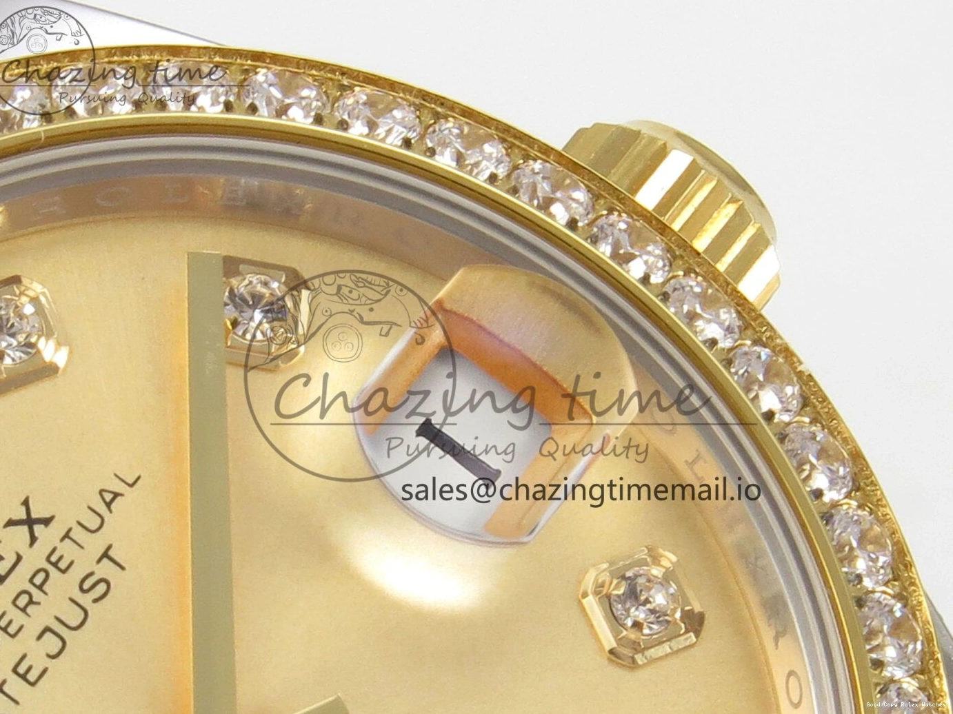 Good Copy Rolex Watches YG Diamonds Steel Bracelet 31 Jubilee THBF YG DateJust 1:1 Dial Edition Bezel SS 278383RBR 904L HZ Vibrant on Best 46 Diamonds Cal. 1220